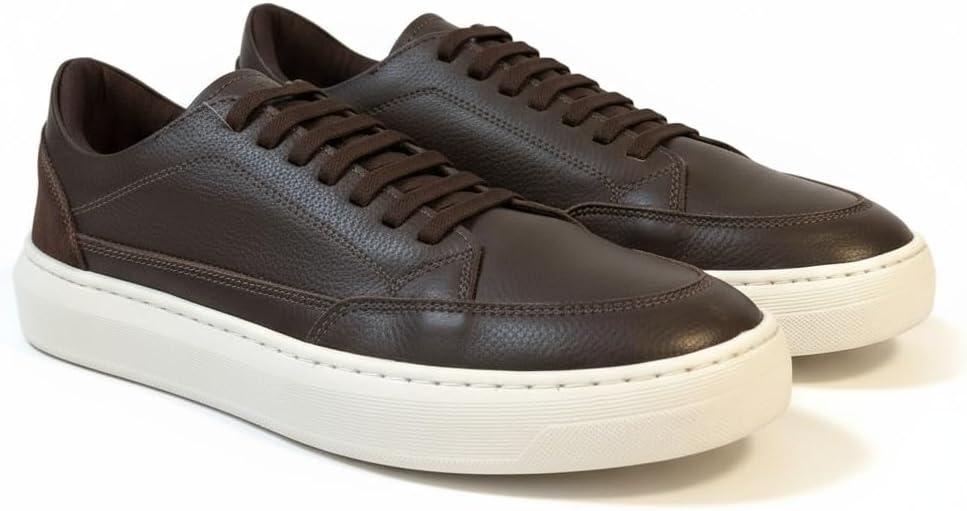 Tenis Casual e Básico Masculino Polo London Club, Cano Baixo Couro Confort Premium