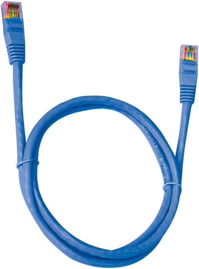 PlusCable Cabo de Rede Cat.6 50CM Azul Patch Cord Compatível c/ Computador Pessoal - CAT605BL
