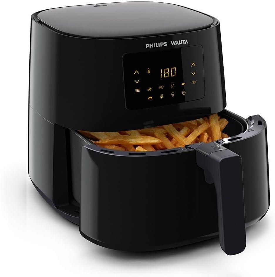 Philips Walita Preta Fritadeira Airfryer Essential XL Digital, 6.2L de capacidade, Garantia internacional de dois anos, 110V, 2000W (RI9270/90), Preto