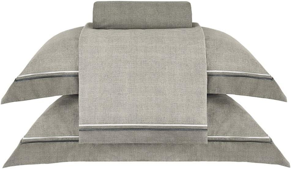 Jogo de Cama Super King Buddemeyer Vision Orion Estampado Chumbo 4 peças