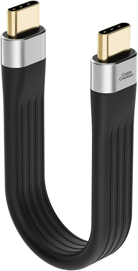 CableCreation Cabo USB-C curto para USB-C 0,12 metro,carregamento rápido PD