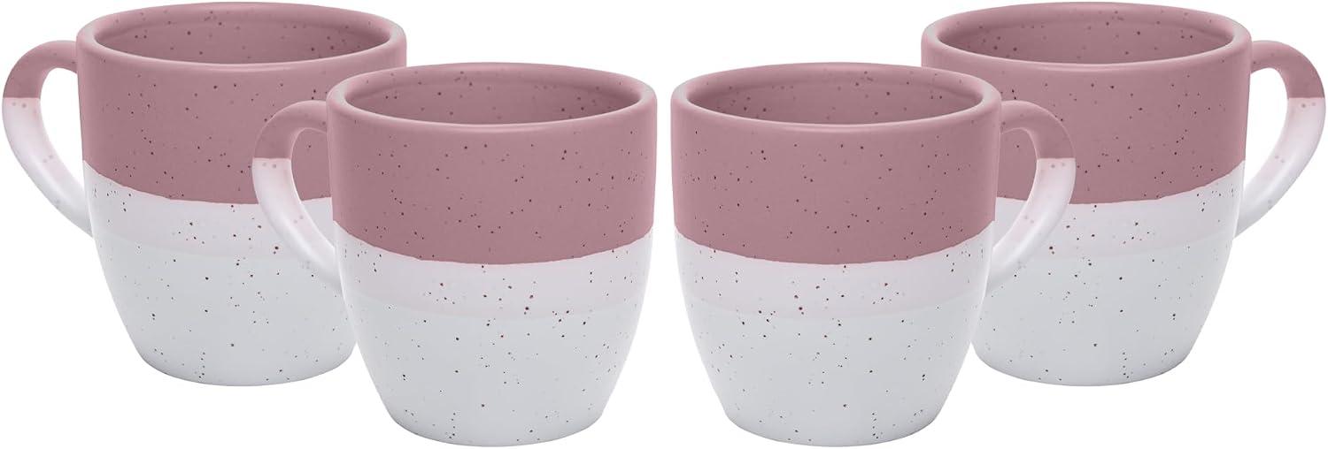 WOLFF - Conjunto 4 Canecas Ombré 210ml Rosa Cerâmica