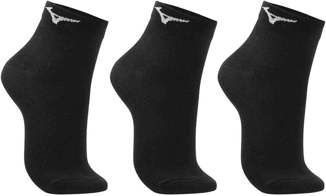 Kit 3 Pares Meias Mizuno Basic, Cano Curto 39/44, Preto
