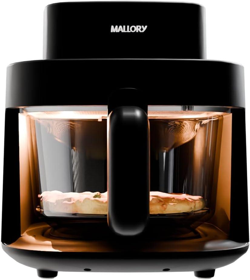 Fritadeira Elétrica Mallory SmartGlass - 4,5L, Air Cook 360°, Temperatura até 200°C, Cuba de Vidro Temperado - 220V
