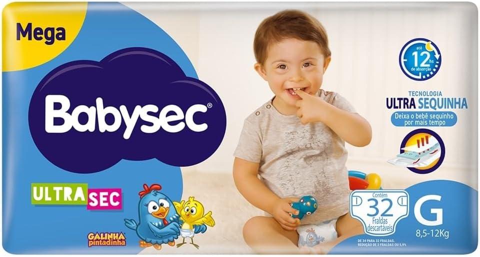 Babysec Ultrasec Galinha Pintadinha - Fralda, Tamanho G, 32 Unidades