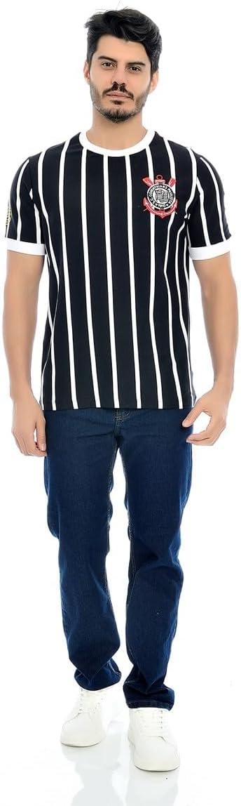 Camisa de Time Coimbra Corinthians Retrô Listrado
