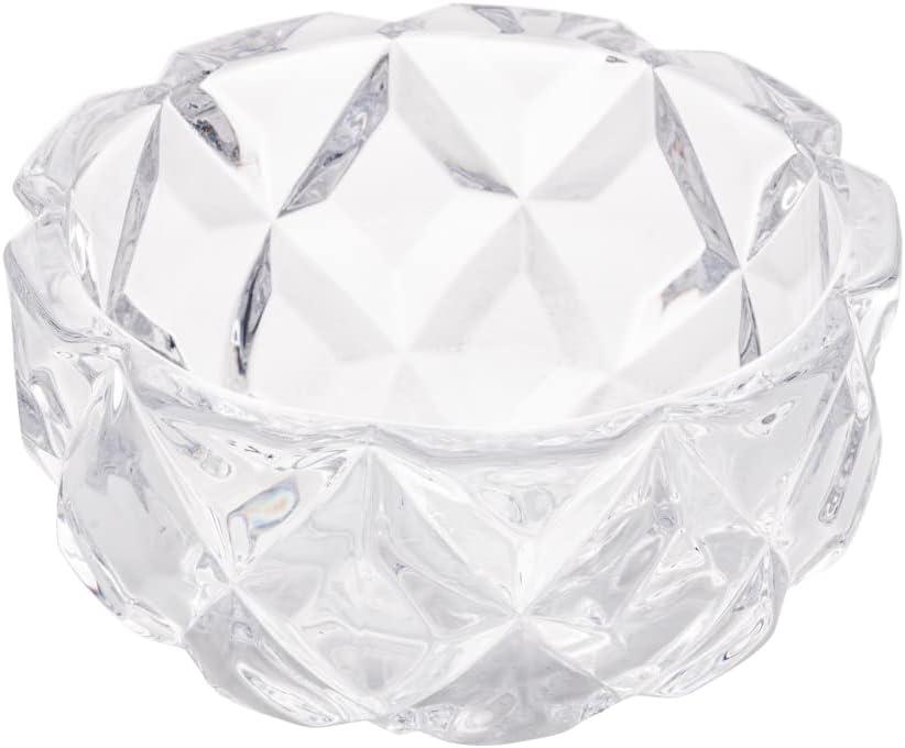 LYOR - Bowl de Cristal Deli Diamond 270ml - Ideal para Servir Petiscos, Doces, Molhos - Brilha como Porta-joias, Decorativo com Flores flutuantes e Base para Velas Aromáticas.