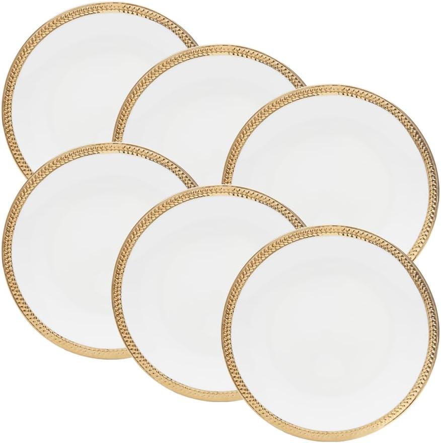WOLFF - Conjunto 6 Pratos de Porcelana para Sobremesa Paddy 19cm