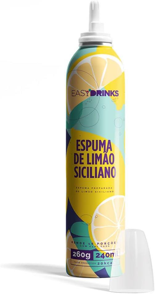 Easy Drinks - Spray de espuma para drinks Limão Siciliano (Gin Tônica e Caipirinhas)