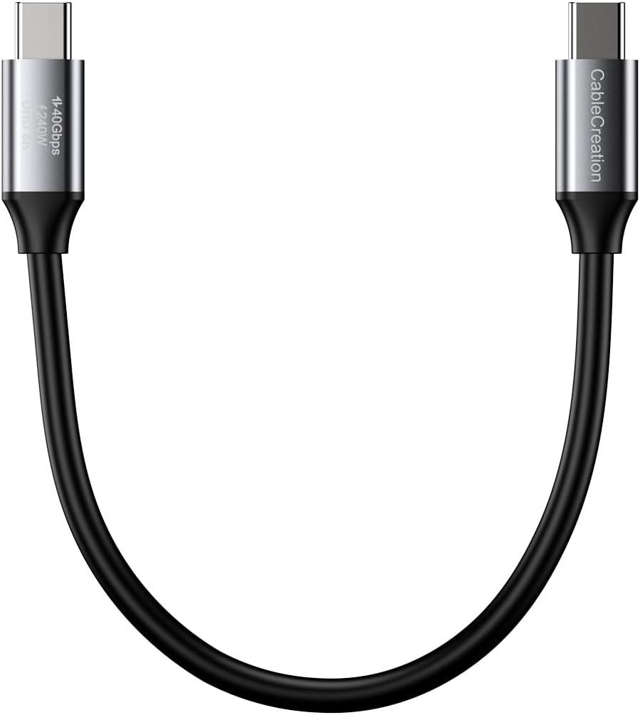 CableCreation Cabo USB 4 curto 1 metro, cabo Thunderbolt 4 de 40 Gbps 240 W