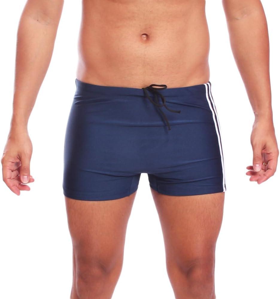 Sunga Boxer Masculina Com Friso Moda Praia Verão Preto