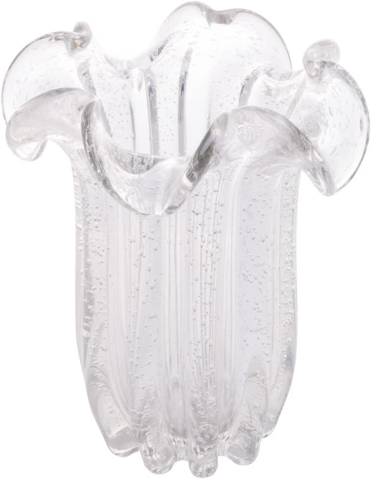 WOLFF - Vaso de Vidro Italy 19cm x 24cm-Enxoval - Casamento - Decoração - Enfeites - Mesa Posta - Vasos Decorativos