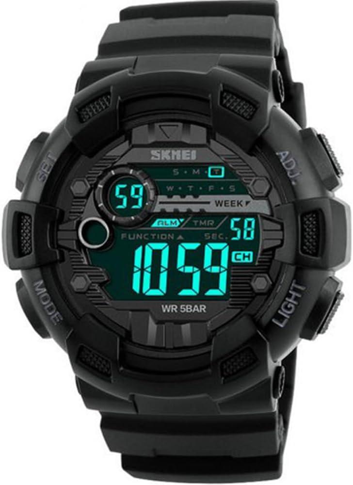 Relógio Masculino Skmei 1243 Á Prova D'água 50m Shock Digital Esporte Preto