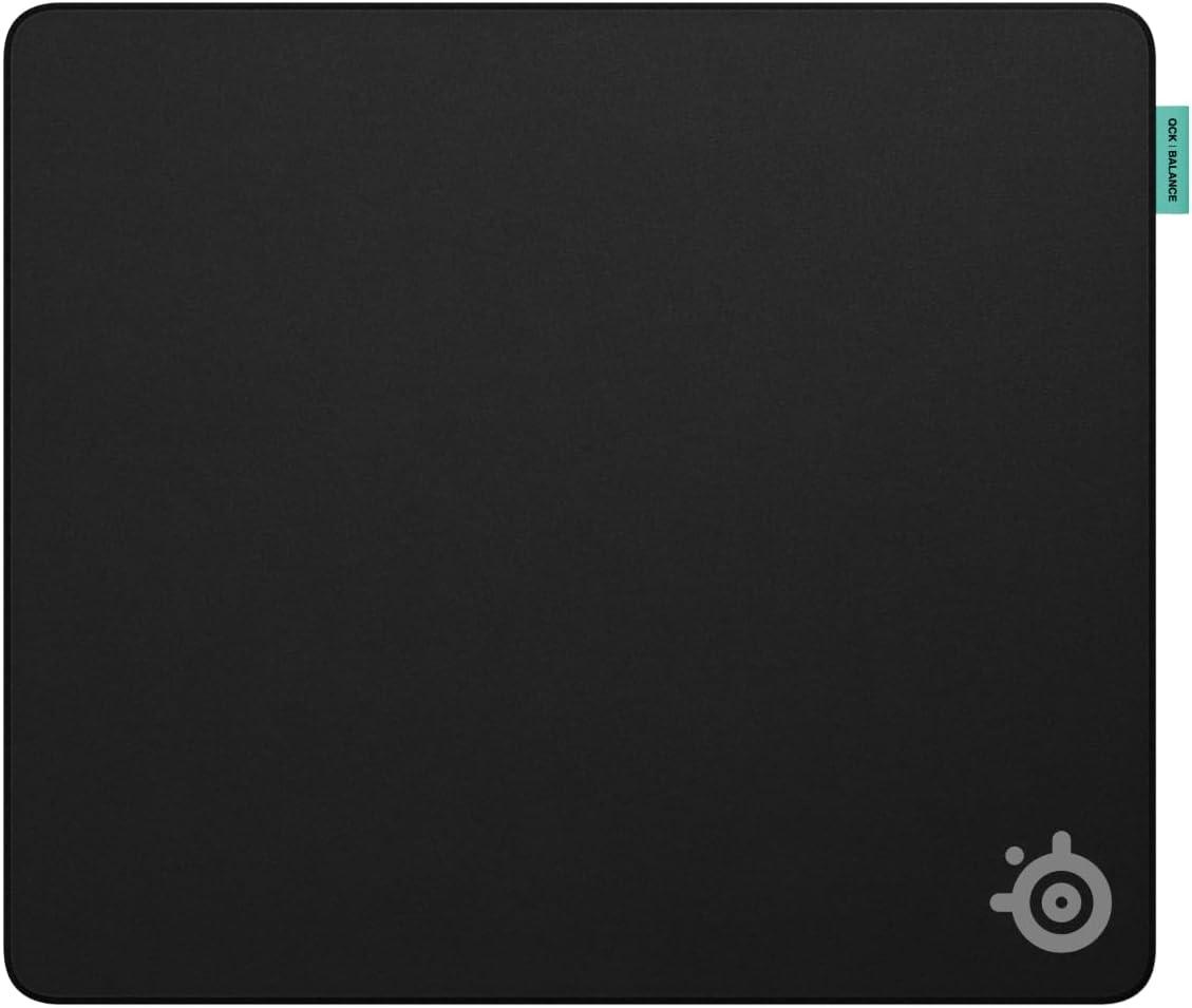 SteelSeries QcK L Performance Balance Gaming Mousepad — Densidade extra para um deslizamento suave — Costura de borda de perfil baixo — Base de borracha de neoprene antiderrapante — 16,137 x 49 cm —