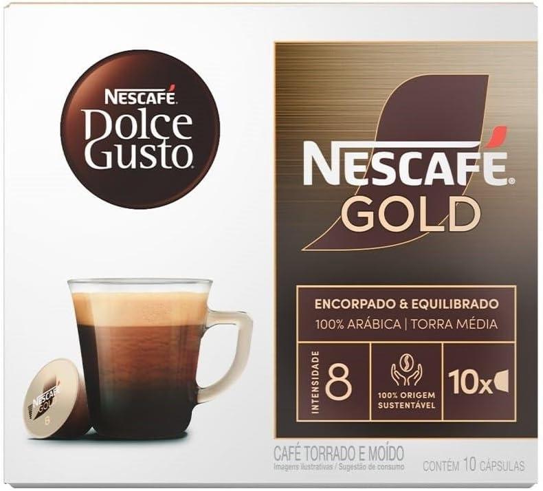 Café em Cápsula Dolce Gusto Gold Intensidade 8-10 cápsulas