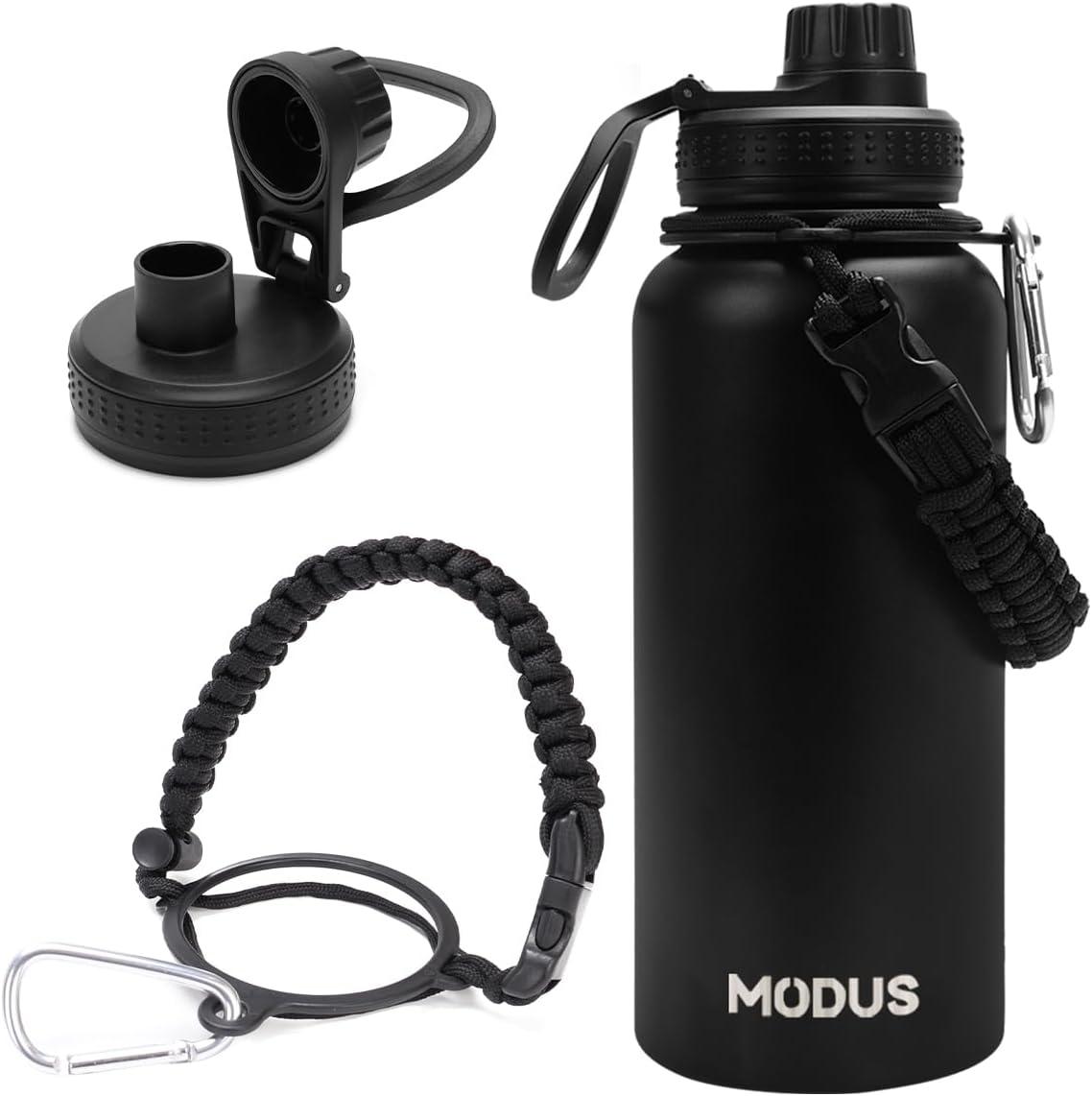 Garrafa Térmica De Água Isolada 950ml De Aço Inox Com Alça