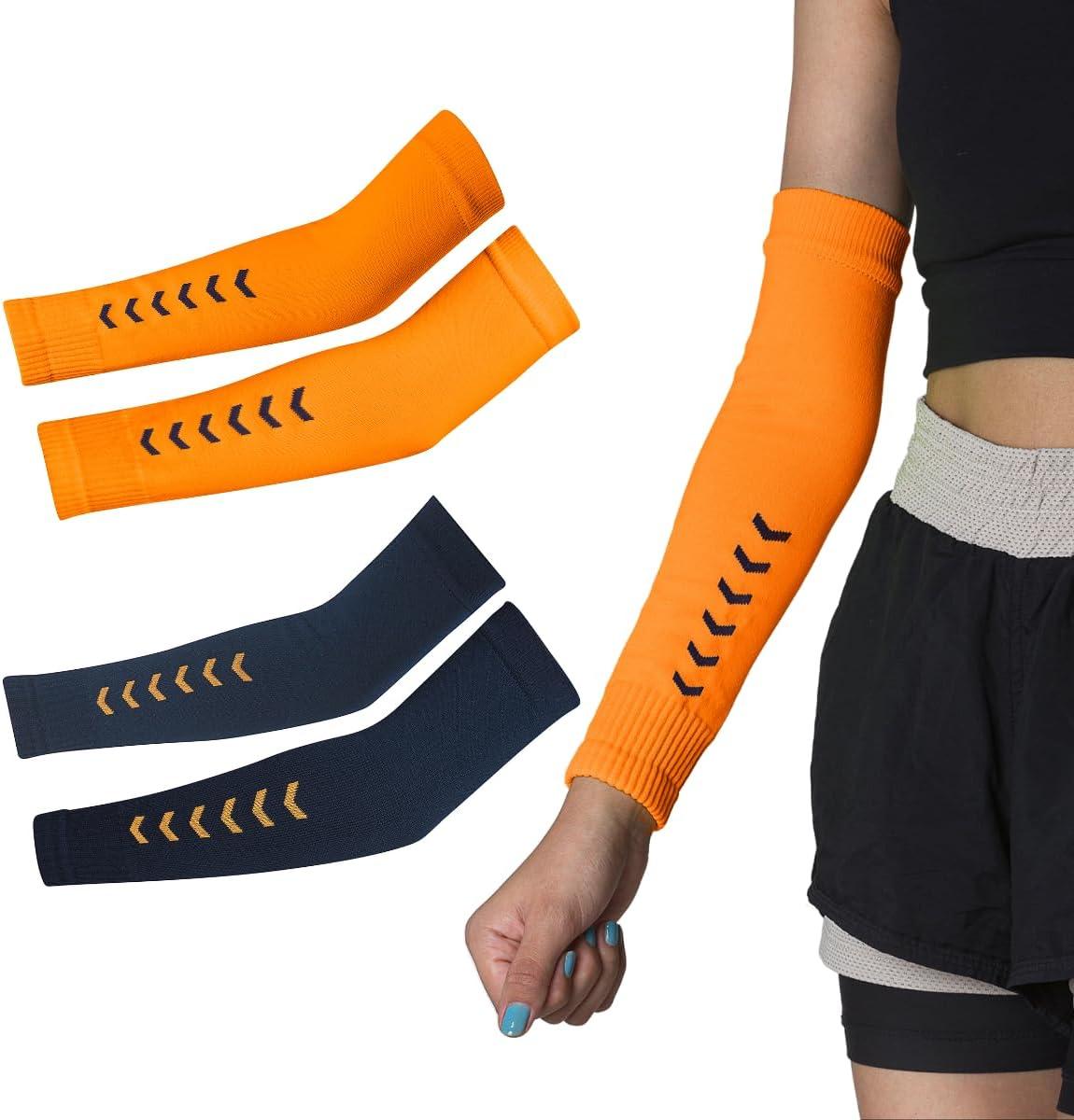 Kit 2 Manguito Segunda Pele Proteção Solar UV Feminino Masculino Volei Ciclismo Beach Tennis