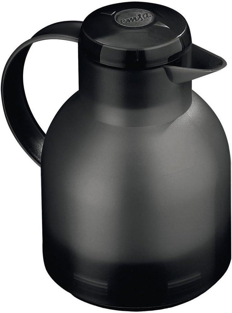Garrafa Térmica de 1 Litro Quick Press Samba Emsa Preta
