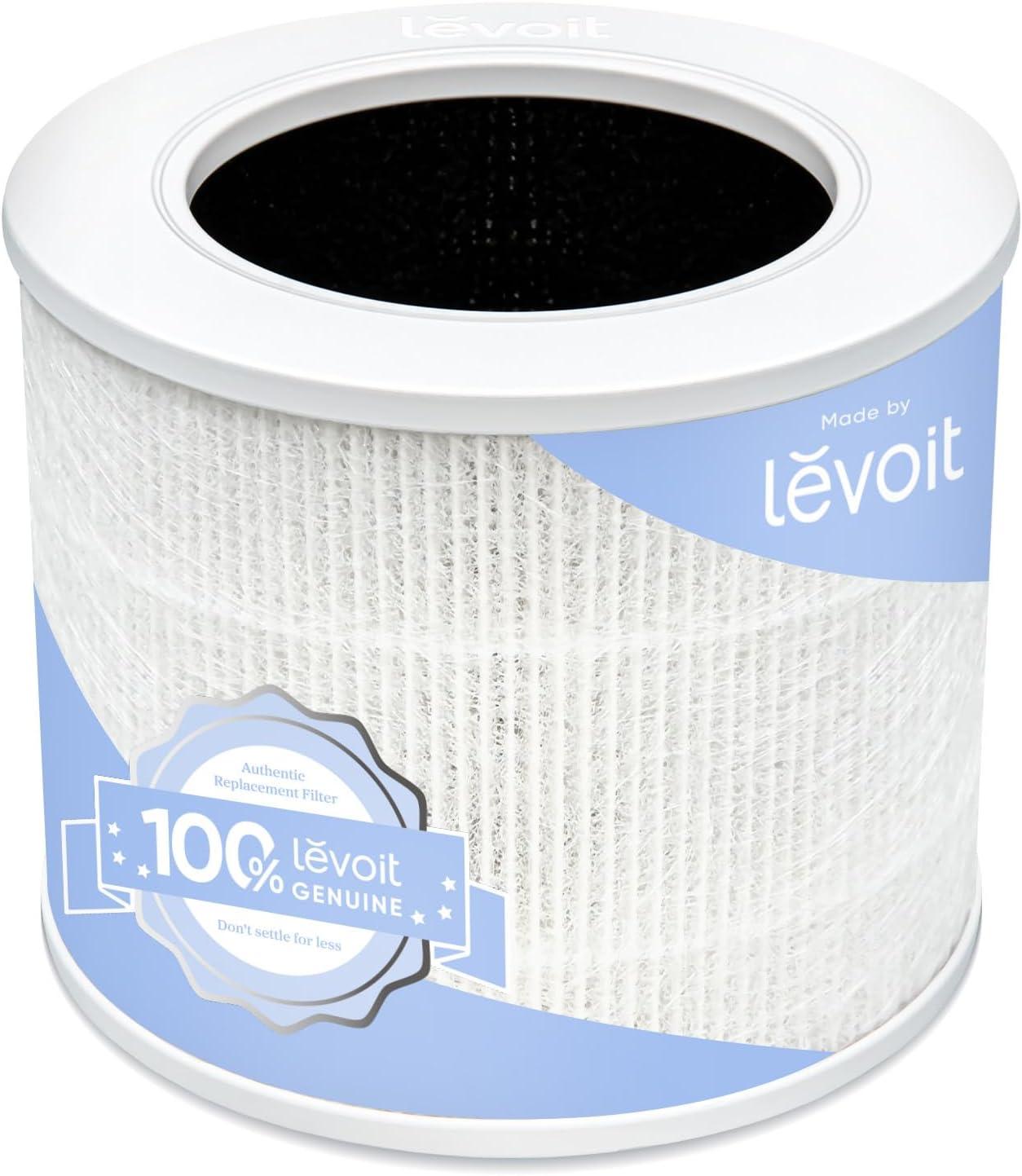 LEVOIT Filtro de substituição para purificador de ar HEPA 3 em 1, carbono ativado de alta eficiência, núcleo mini RF, 1 pacote, branco