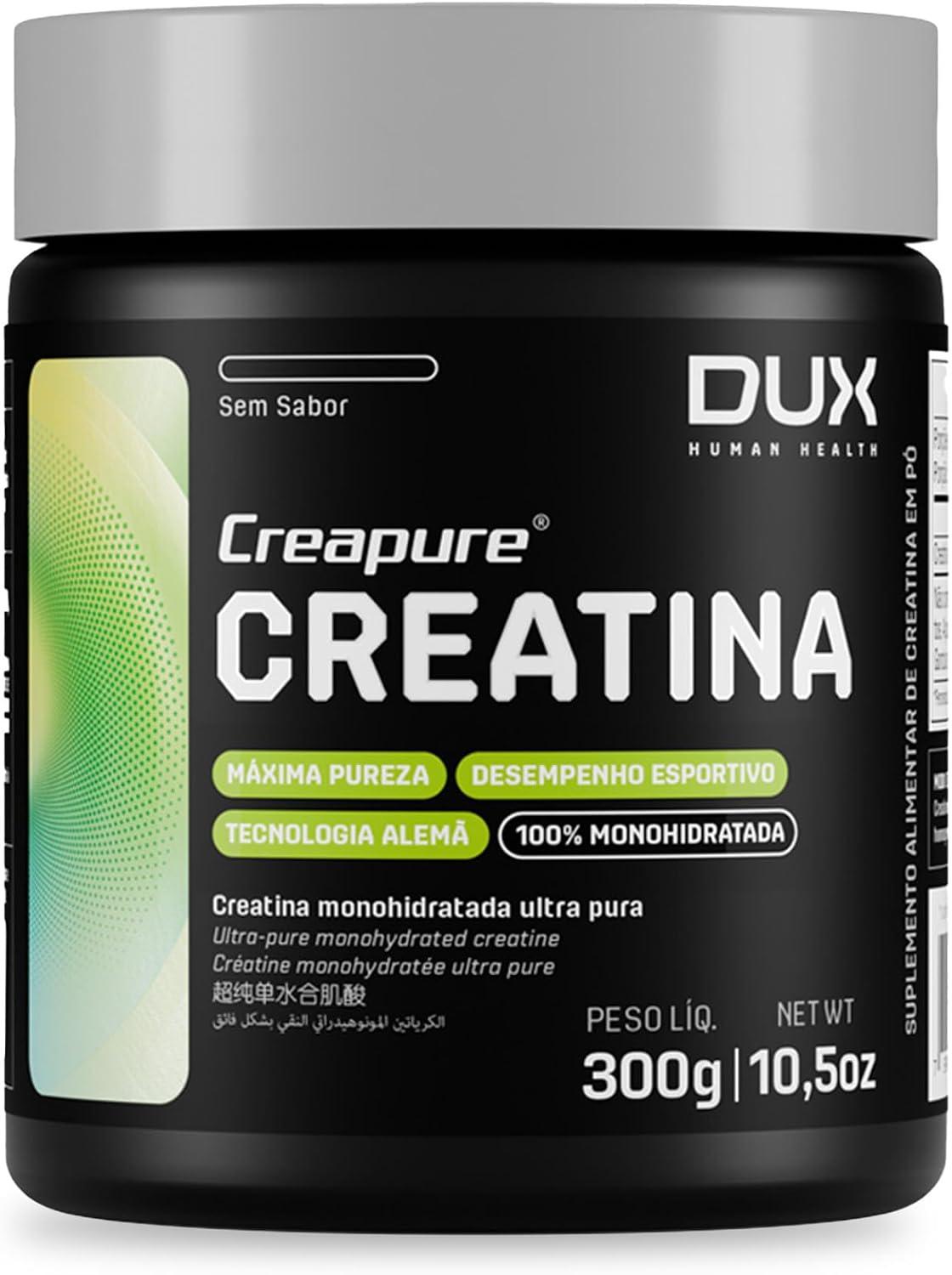 Creatina Monohidratada 100% Creapure Sem Sabor Pote 300g – Dux Human Health