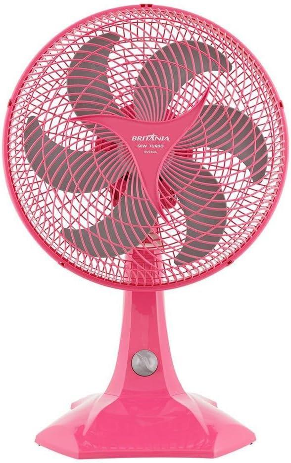 Ventilador Britânia Rosa 60W Hélice com 6 Pás BVT304 127V