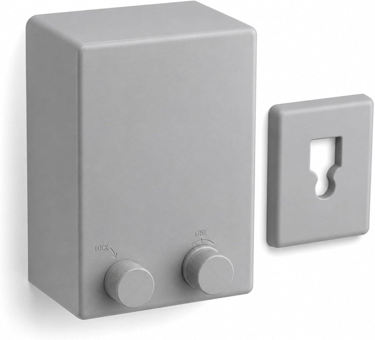 Varal Retrátil de Roupas Automático para Apartamento, 4,2m, 20kg, Fio de Aço Inoxidável, Parede (Cinza)