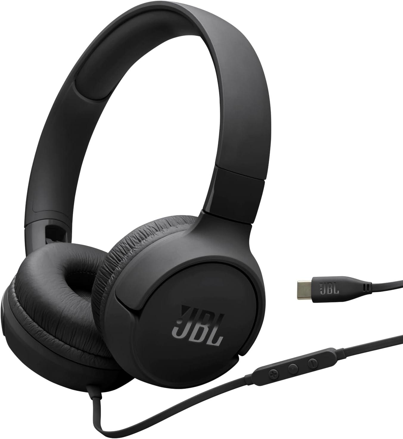 JBL, Fone de Ouvido, Tune 520C, On Ear, Com Fio, Com Cancelamento de Ruído - Preto