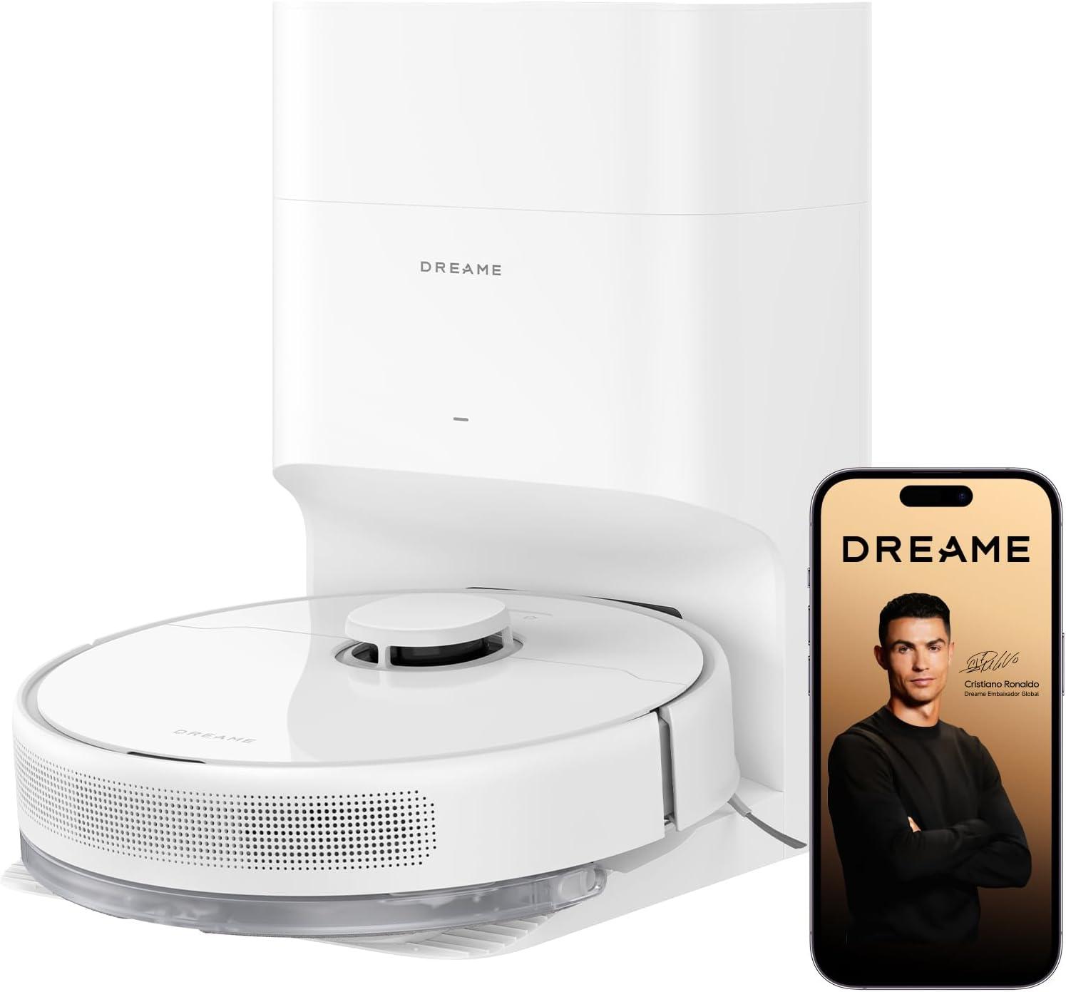 DREAME D10 Plus Gen 2 Robô Aspirador e Mopa com Base de Autolimpeza para 90 Dias de Limpeza, Sucção de 6000 Pa e Navegação LiDAR, Desvio de Obstáculos, Conexão Wi-Fi, 127v