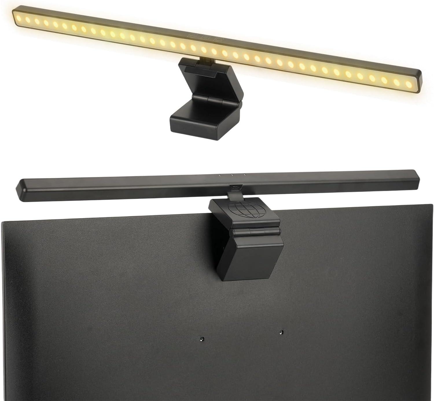 Barra de Luz LED Para Monitor de Computador, Lâmpada Para Cuidados Com os Olhos Com Sensor Tátil, 5 Modos de Cor, Ajuste de Brilho, Alimentação USB