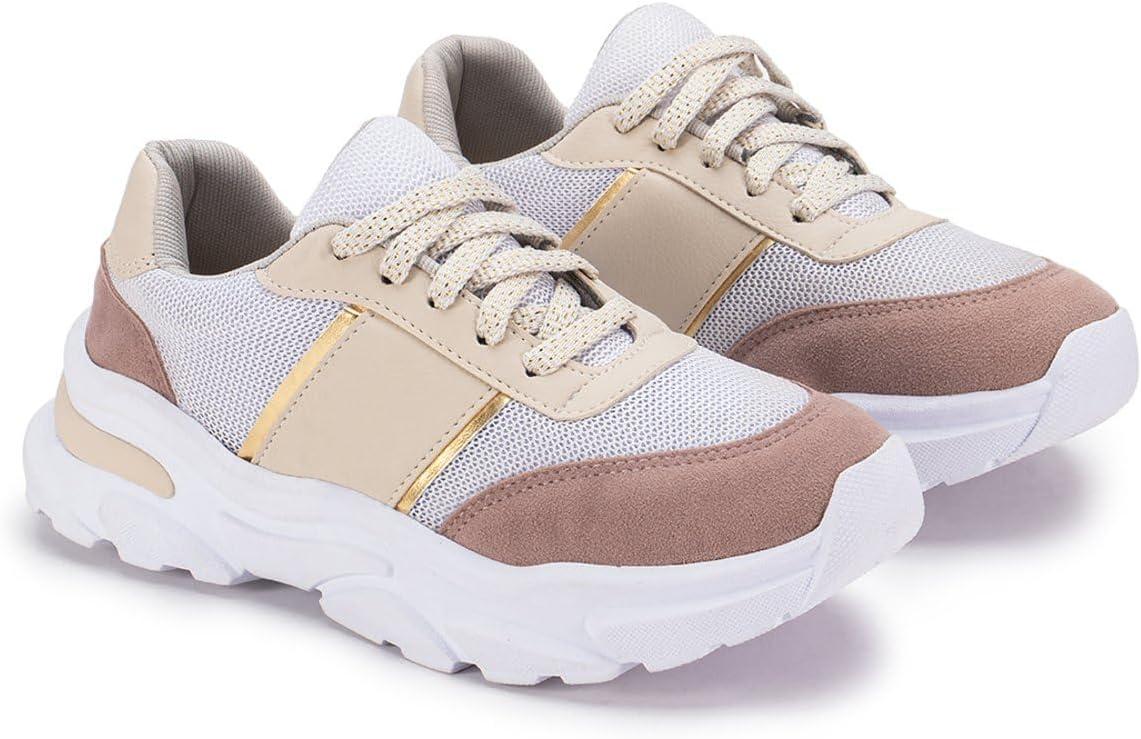 Tênis GuGi Feminino Casual Fiorella Sola Alta Macia Esportivo 622-GG