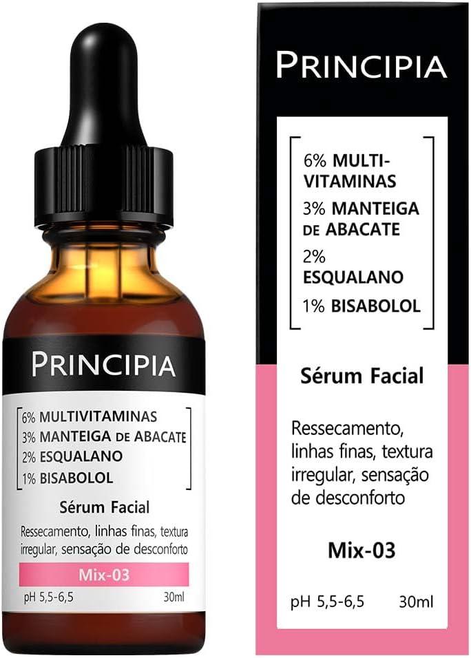 Sérum 6% Multivitaminas + 3% Manteiga de Abacate + 2% Esqualano + 1% Bisabolol Mix-03 - Multirreparador com 30ml