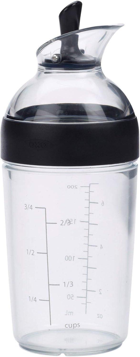 Oxo Misturador de Molho com Medidas, Plástico, Preto - 250 ml