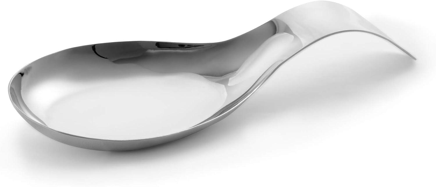 Mimo Style Descanso para Utensílio Feito Inteiramente de Aço Inoxidável na Cor Prata. Ideal para Armazenar e Organizar Seus Preparos de Comida. Perfeito para Uso Culinário na Sua Cozinha