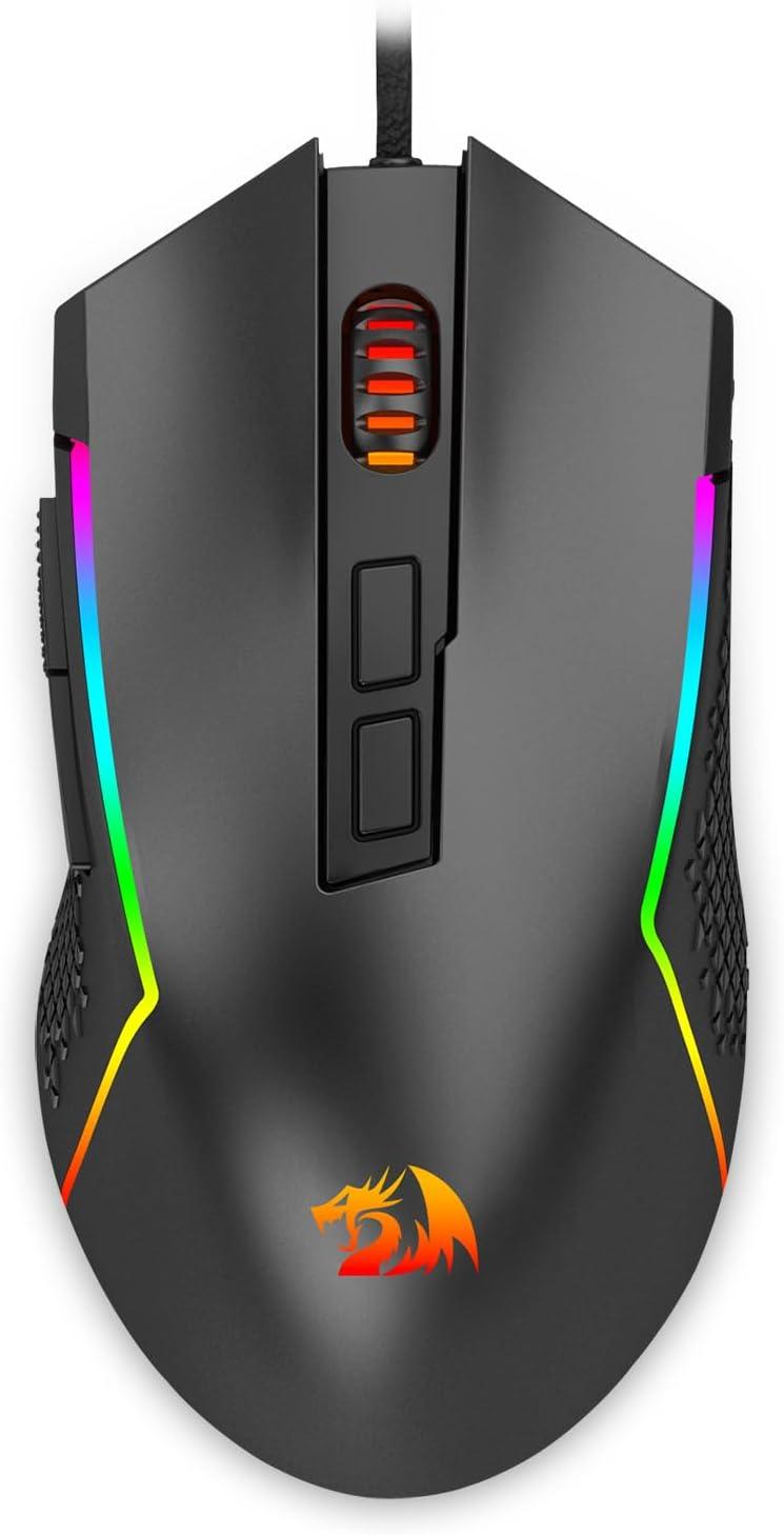 Mouse Gamer Redragon Trident Lite RGB Preto 8000 DPI PAW3104 M613-RGB