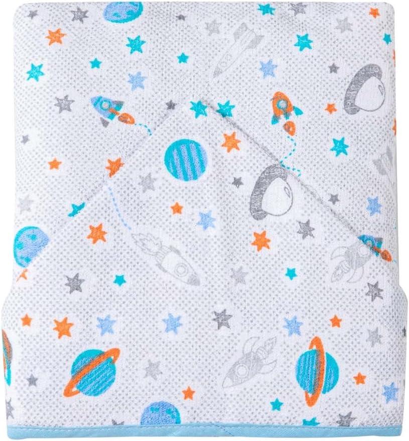 Papi Textil Toalha de Banho Felpuda Karinho Forrada com Capuz Estampado, Planetas