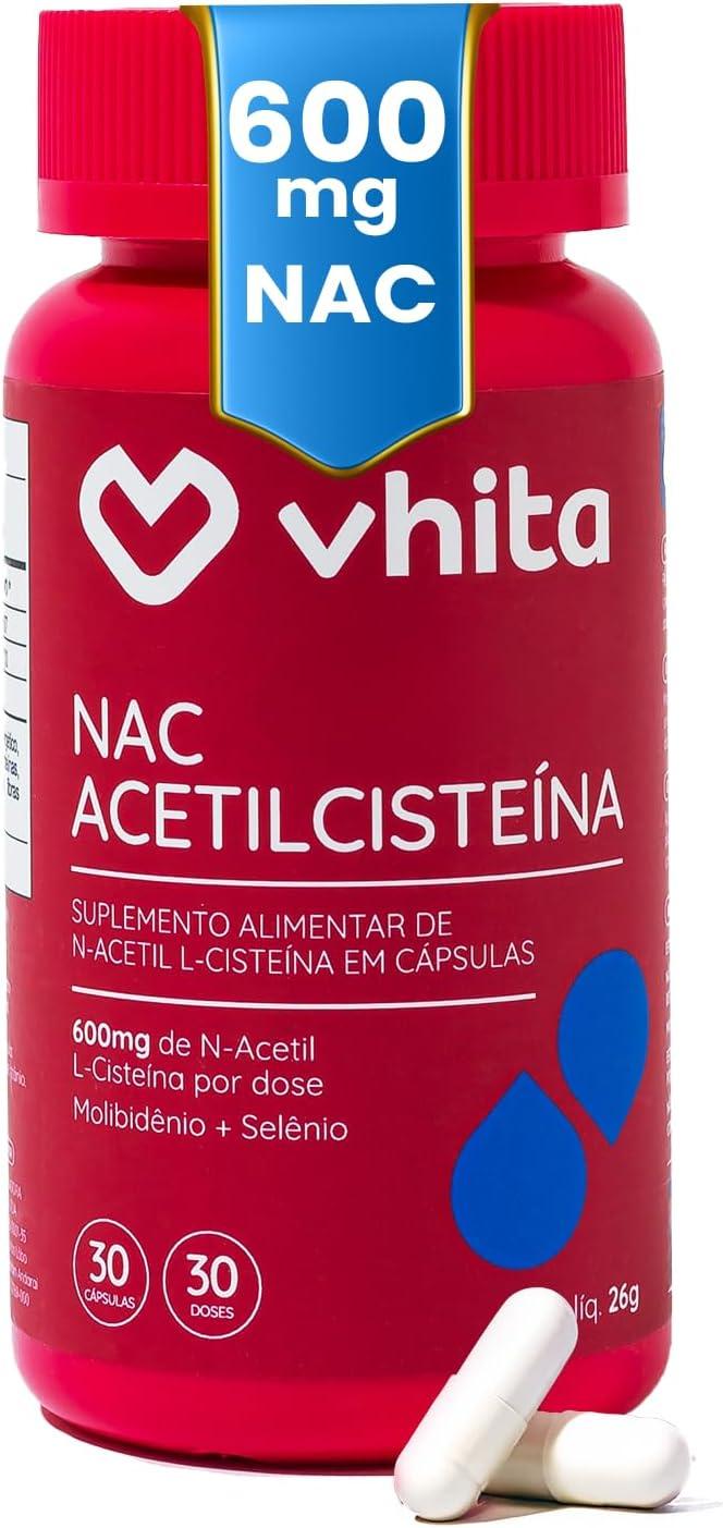 NAC N Acetil L Cisteina 600mg - 30 Cápsulas - Vhita