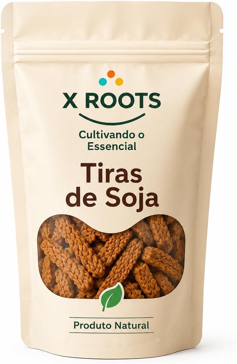 Tiras de Soja 250gr X Roots Premium – Proteína Vegetal Texturizada Versátil – Ideal para Receitas, Refogados e Refeições do Dia a Dia