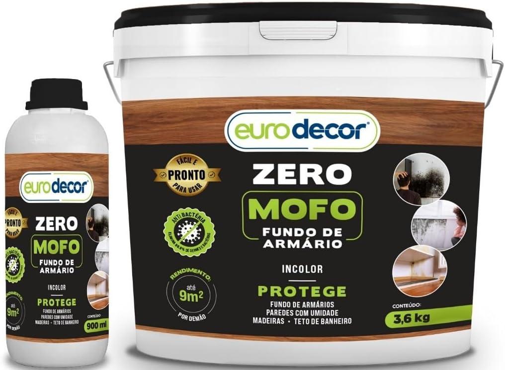 Eurodecor Zero Mofo Antimofo para Ambientes Internos e Externos | Contra Mofo, Bolor, Fungos e Umidade (3,6L)