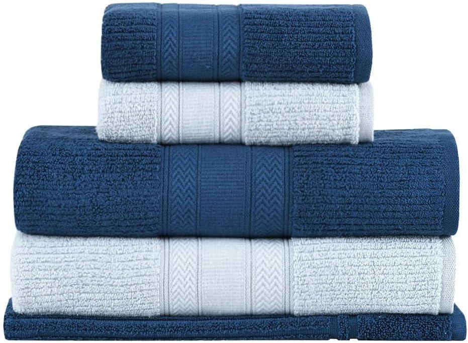 Buddemeyer Jogo de Toalhas Melissa Extra Soft Banho Azul/Azul Marinho 5pç