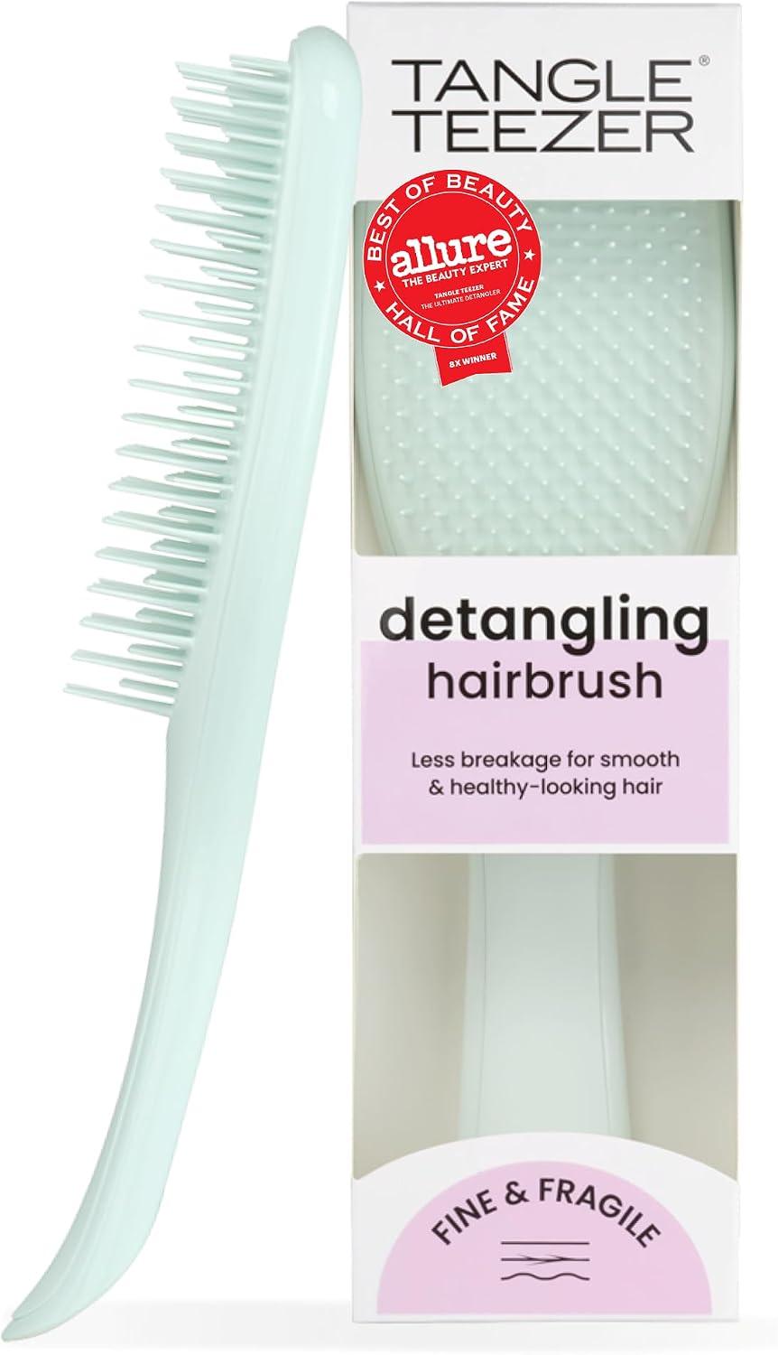 Tangle Teezer - Escova de cabelo desembaraçadora The Wet Detangler para texturas finas e frageis, molhados. Cor: Azul Claro