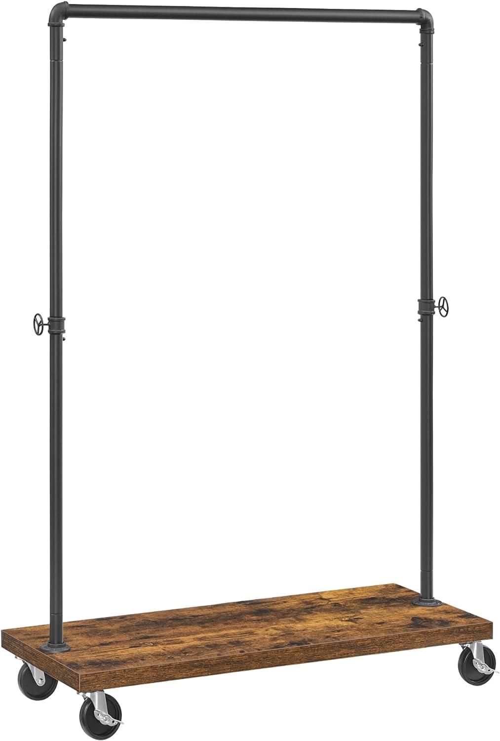VASAGLE Suporte para roupas, suporte resistente com prateleira