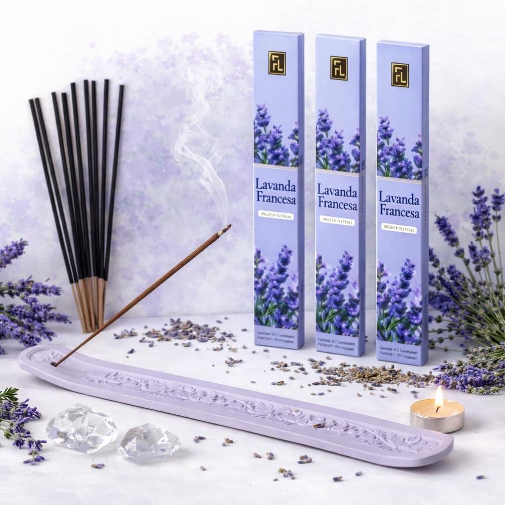 Kit 3 Caixas Incenso Lavanda Francesa Premium (7 varetas por caixa)