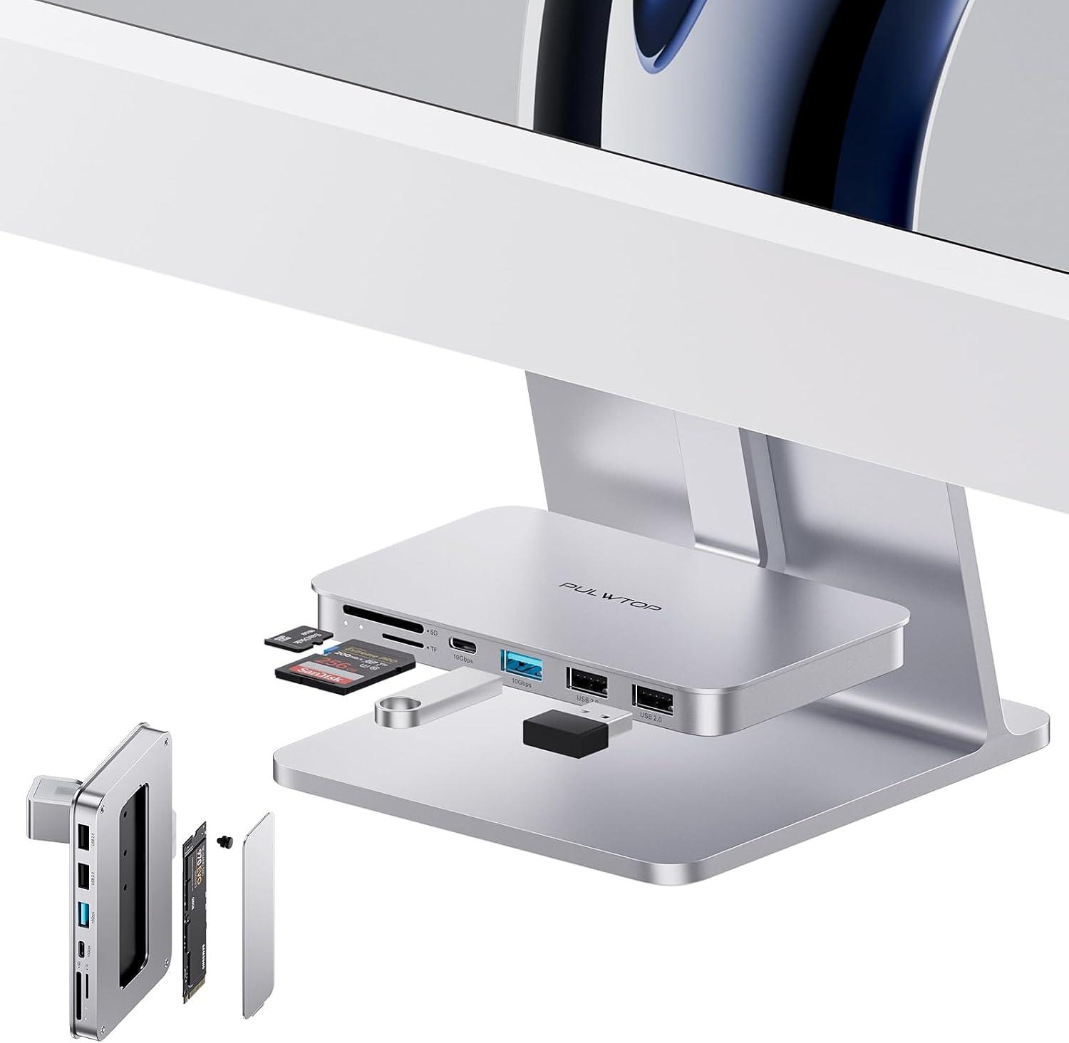 Acessórios iMac para iMac24 polegadas 2021/2023/2024, iMac Hub com M.2 NVMe