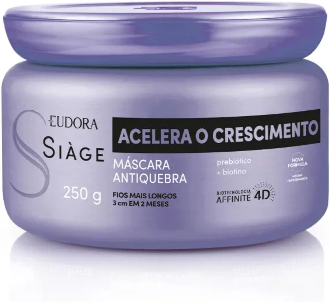 Siage Mascara Capilar Acelera o Crescimento 250G Rpck, Eudora Siàge