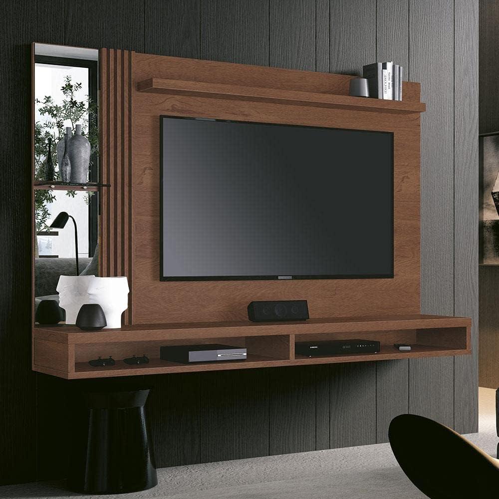 VIA NOSSA - Painel Home Paris Para Tv Até 55 Polegadas Ripado Com Espelho - ViaNossa