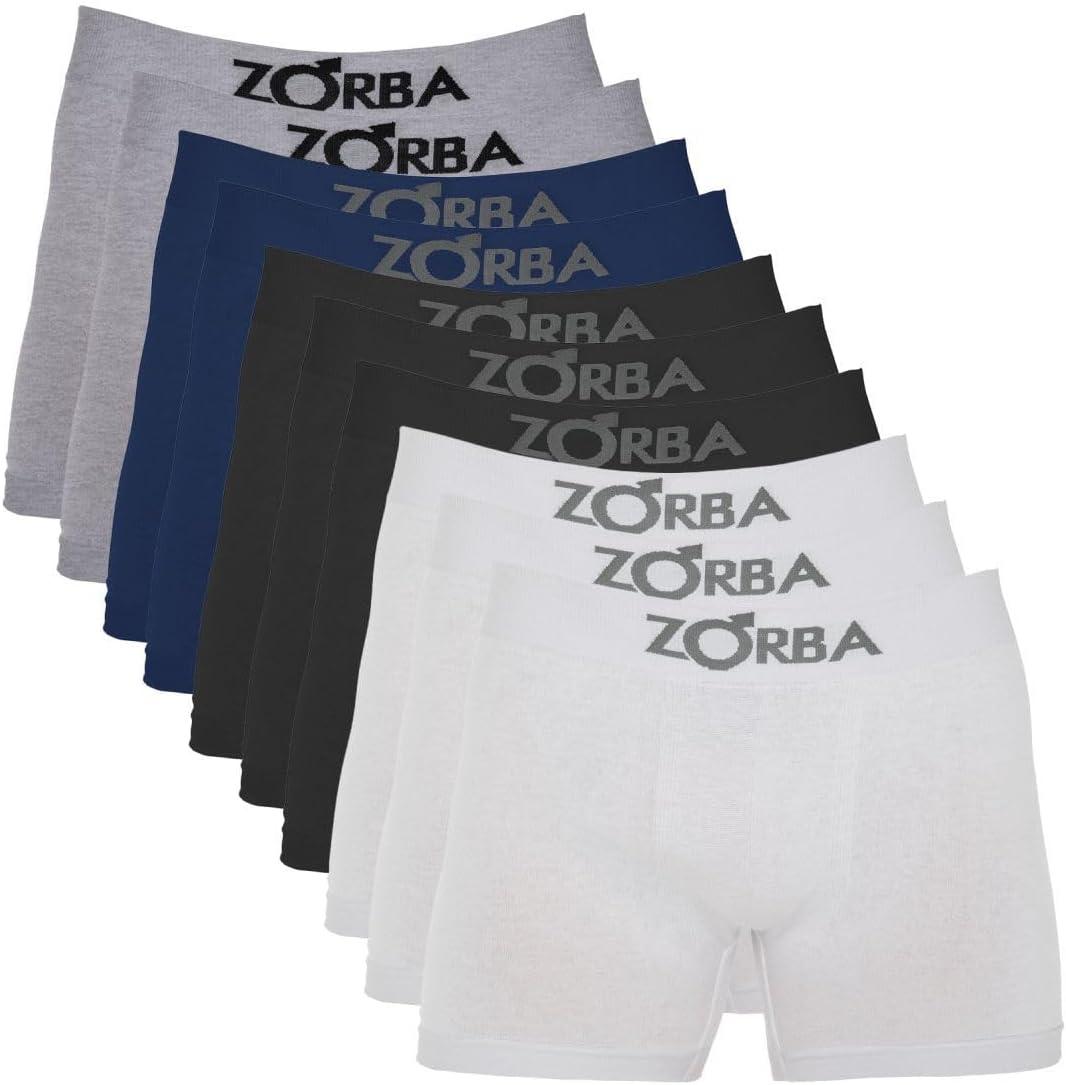 Kit com 10 Cuecas Zorba Boxer Algodão Sem Costura 781 Sortido