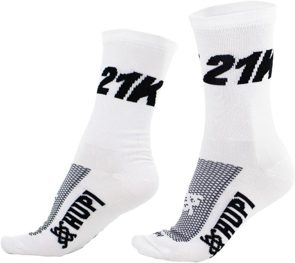 Meia Corrida Hupi 21k Branco, Cor: Branco