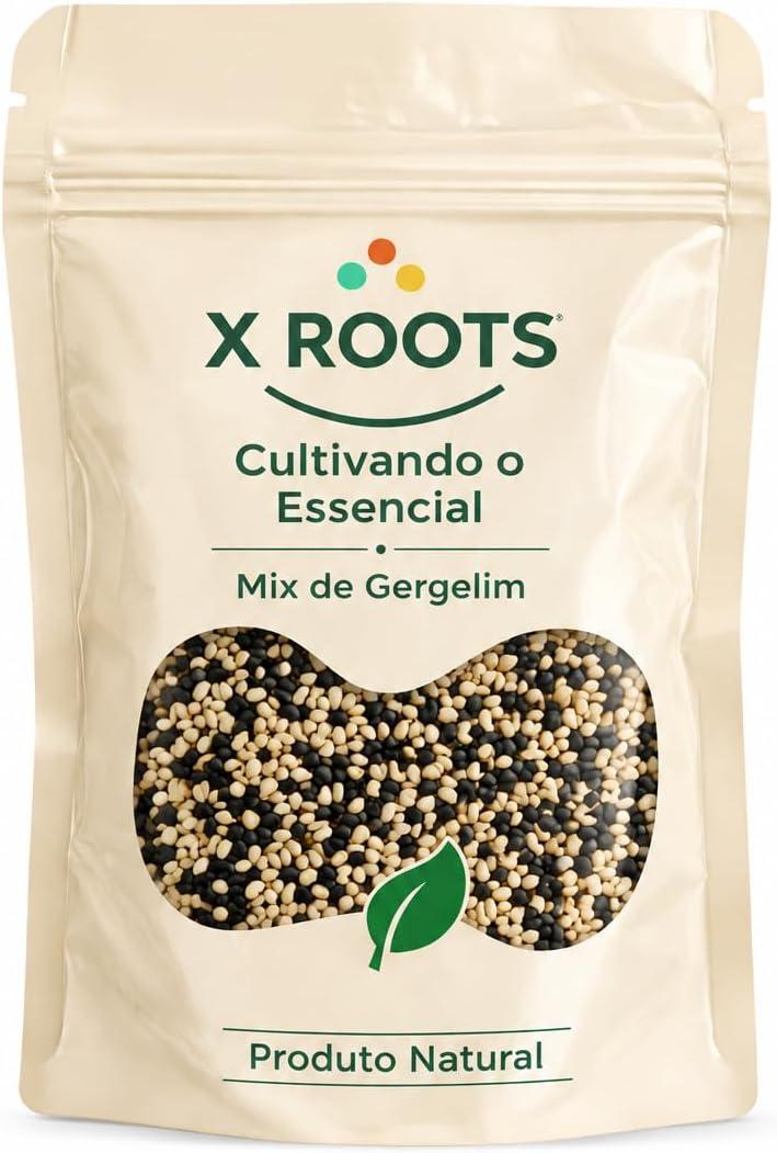 Mix de Gergelim Branco, Preto e Integral 500gr - X Roots