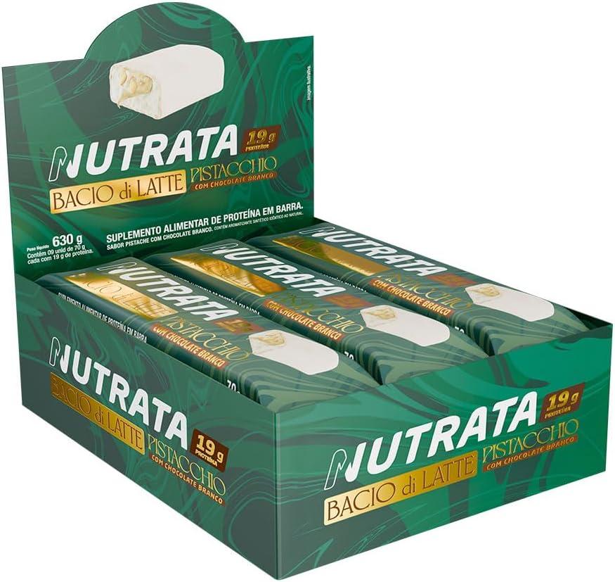 Barra Nutrata Bacio di Latte, Pistache, 70g, Pack com 9 Unidades