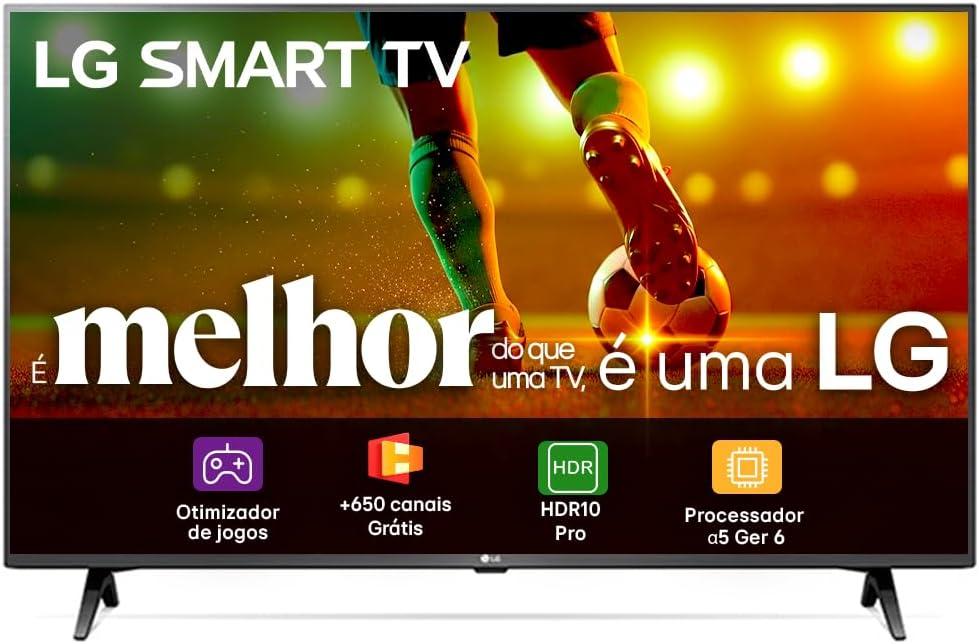 Smart TV 43" LG Full HD 43LR6700 Processador 5 Ger6 AI Alexa integrado LG Channels webOS 23 compatível com Controle Smart Magic